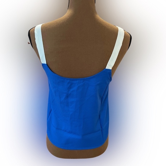 After Market Blue Blouse with Tie Front and Grommet Details - NWT - Picture 4 of 6